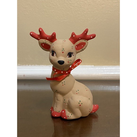 Kimple Holiday Vintage Christmas Kimple Mold Ceramic Reindeer Hand
